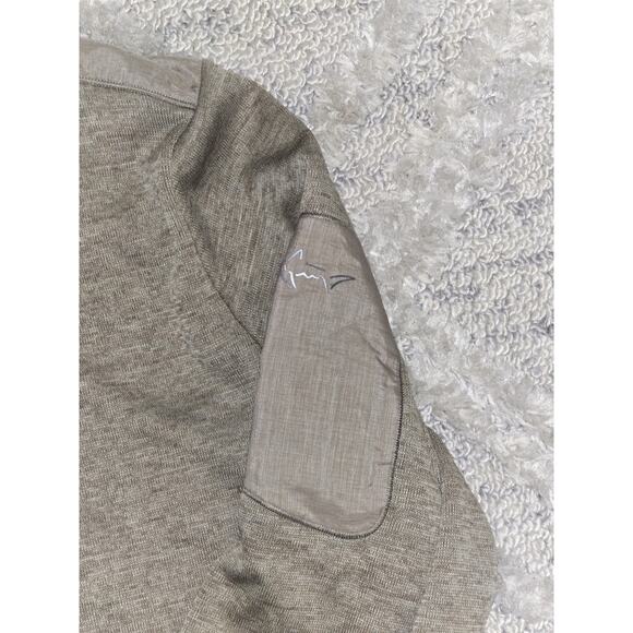 Greg Norman Pullover Shirt Beige Long Sleeve 1/4 Button Up Sz Large Men's Golf - Picture 3 of 7